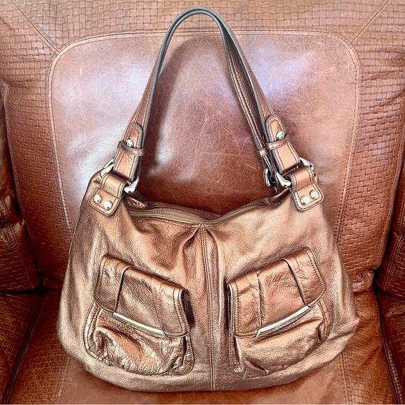 B.Makowsky Spacious Genuine Leather Hobo Style Shoulder Bag...